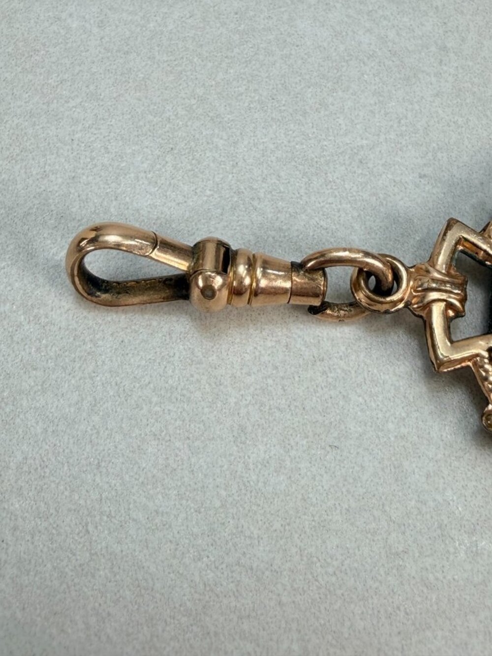 Antique Edwardian Gold Filled Horse & Carnelian Swivel Watch Fob Charm Pendant - Picture 5 of 9